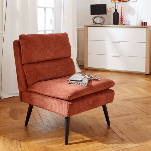 Fauteuil GAEL tissu terracotta