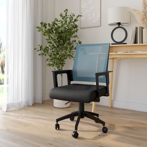Fauteuil de bureau DAVID bleu et noir