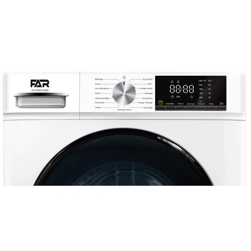 Lave linge hublot séchant FAR FLFS8514AD 8/5kg Blanc