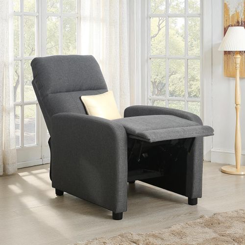 Fauteuil relax BONNIE tissu gris