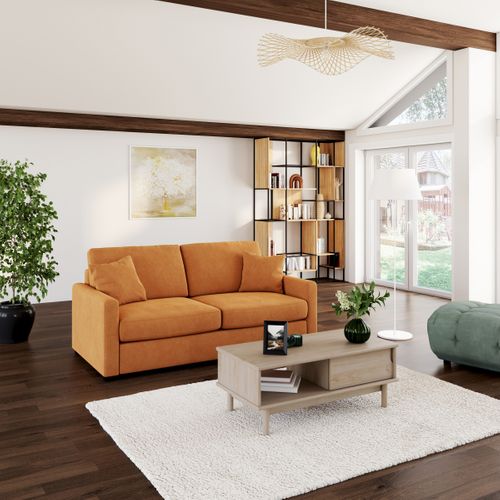 Table basse L100cm LUCIEN imitation chêne