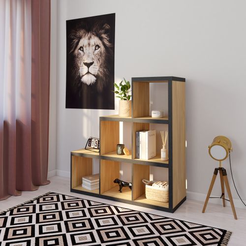 Séparation escalier NEXT 3 imitation chêne et noir