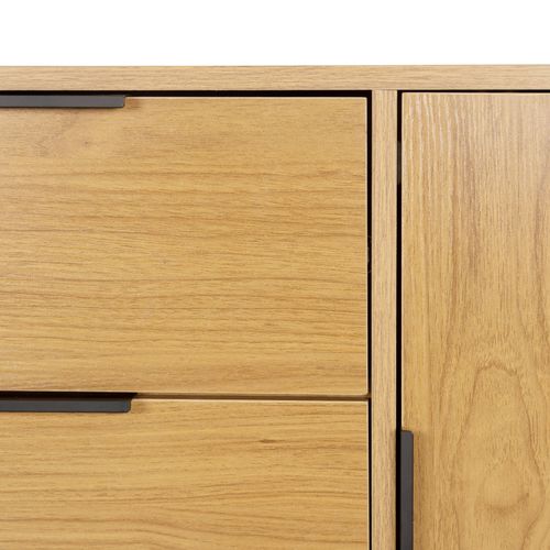 Buffet FELIX imitation chêne et noir