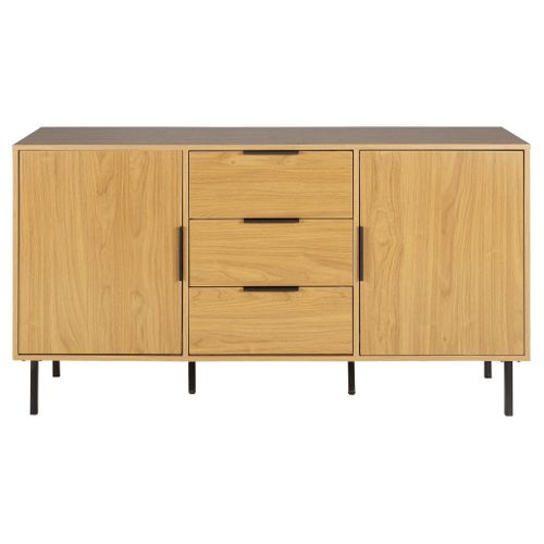 Buffet FELIX imitation chêne et noir