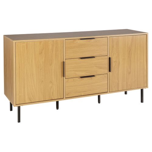 Buffet FELIX imitation chêne et noir