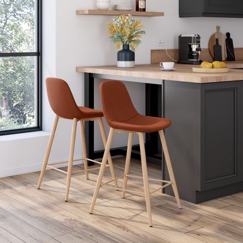 Tabouret de bar H. 63 LYNETTE Ocre