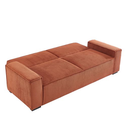 Banquette-lit 3 places JILL tissu terracotta