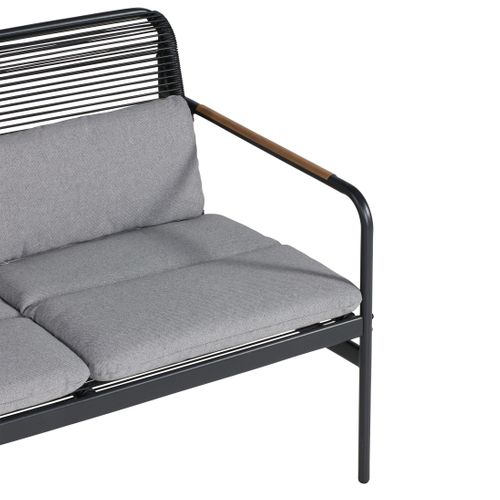 Salon de jardin VIRGINIE noir et gris