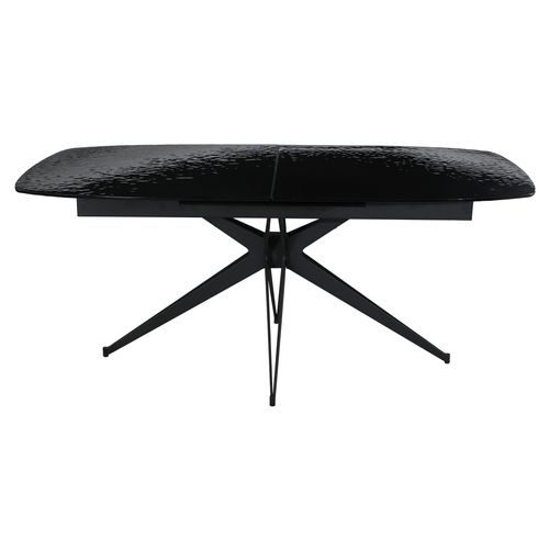 Table verre L. 180/240 BULLE Gris foncé