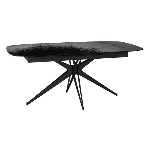 Table verre L. 180/240 BULLE Gris foncé