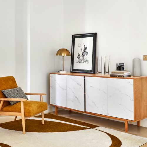 Fauteuil DAN tissu jaune