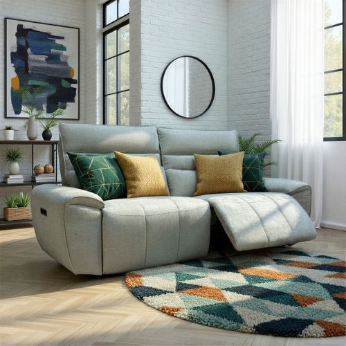 Canapé 3 places relax COME tissu gris