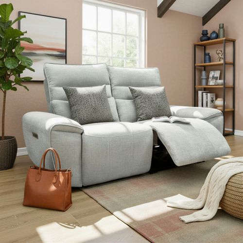 Canapé 2 places relax COME tissu gris