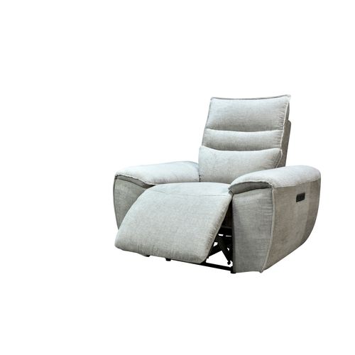 Fauteuil relax électrique COME tissu gris