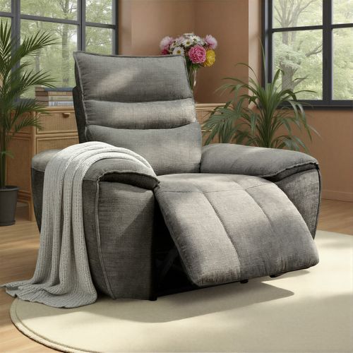 Fauteuil relax électrique COME tissu anthracite