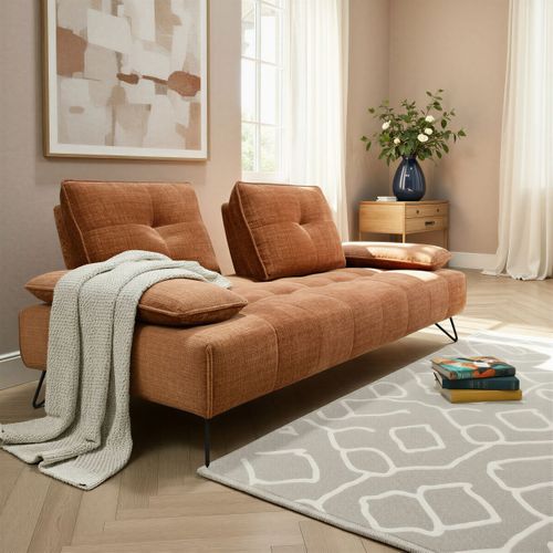 Canapé relax 3 places EVA tissu terracotta