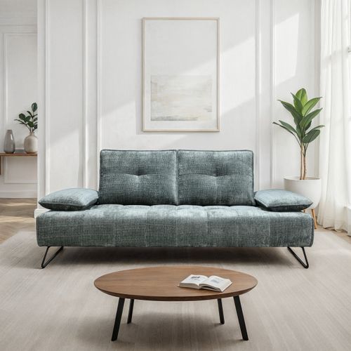 Canapé relax 2 places EVA tissu graphite