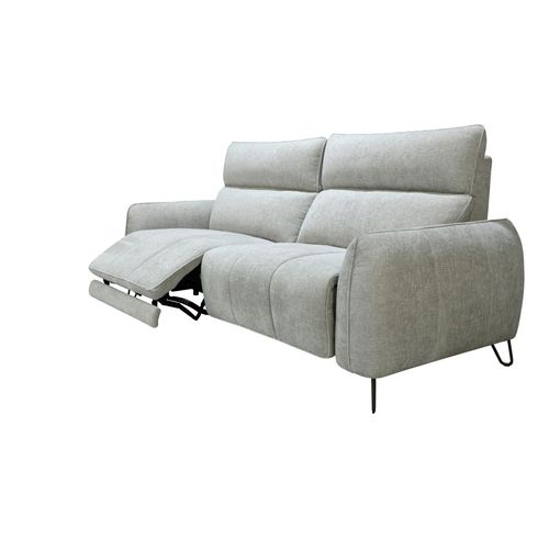 Canapé relax 3,5 places LYNA tissu grège