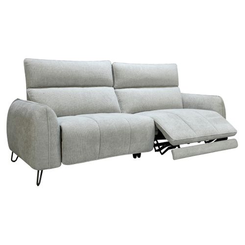 Canapé relax 3,5 places LYNA tissu grège