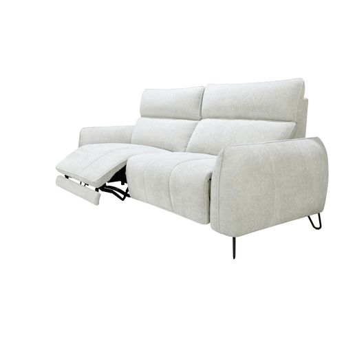 Canapé relax 3,5 places LYNA tissu crème