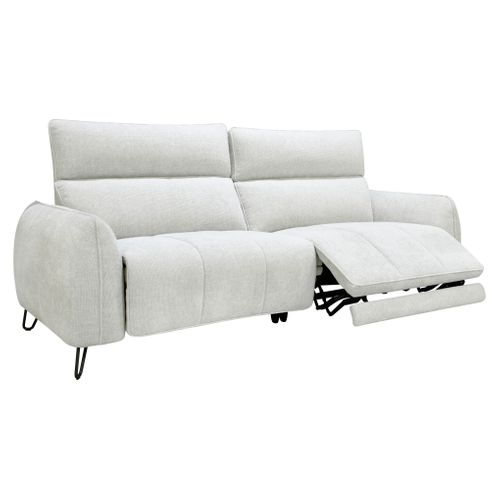 Canapé relax 3,5 places LYNA tissu crème