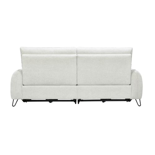 Canapé relax 3,5 places LYNA tissu crème