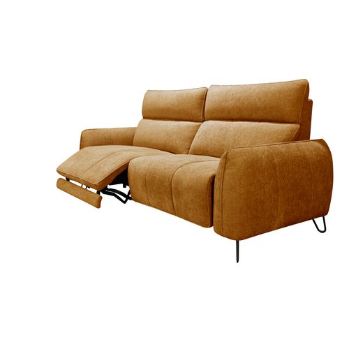 Canapé relax 3,5 places LYNA tissu orange