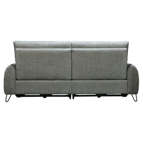 Canapé relax 3,5 places LYNA tissu gris foncé