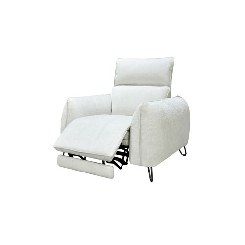 Fauteuil relax électrique LYNA tissu crème