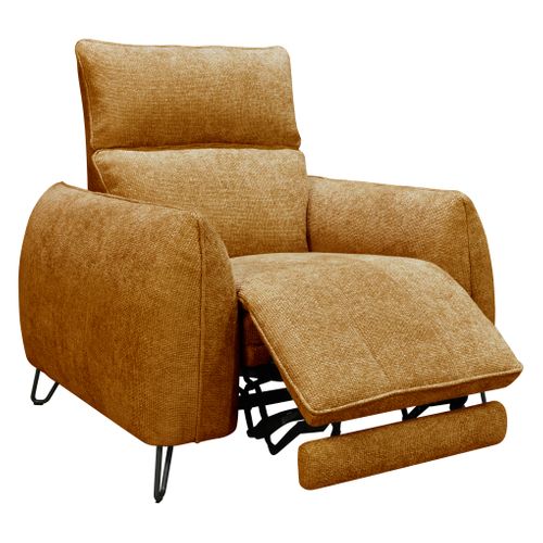 Fauteuil relax électrique LYNA tissu orange