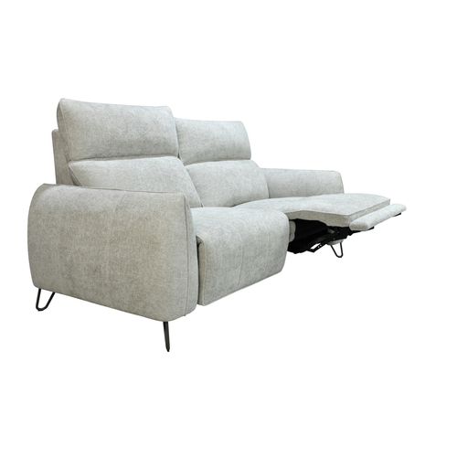 Canapé relax 3 places LYNA tissu grège