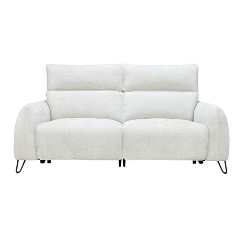 Canapé relax 3 places LYNA tissu crème