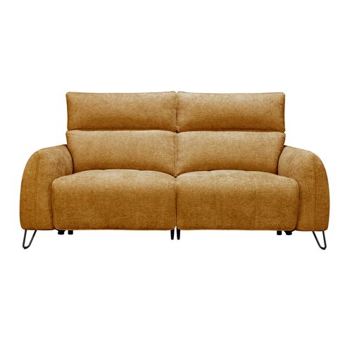 Canapé relax 3 places LYNA tissu orange