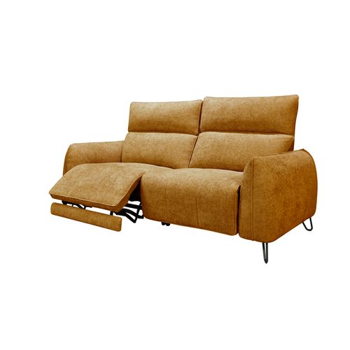 Canapé relax 3 places LYNA tissu orange