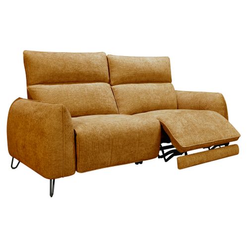 Canapé relax 3 places LYNA tissu orange