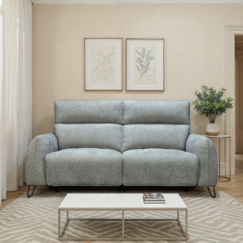 Canapé relax 3 places LYNA tissu gris foncé