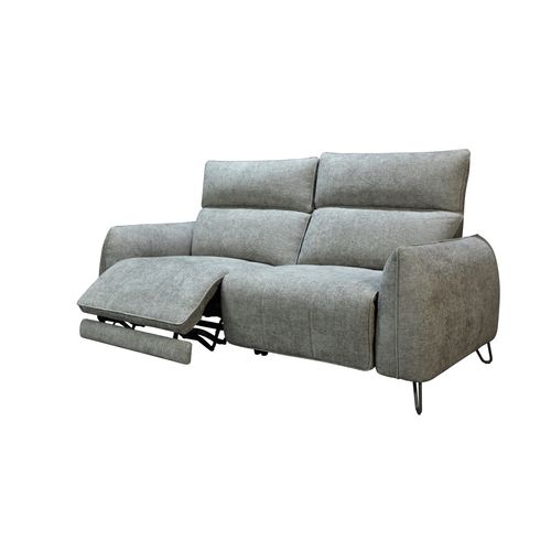 Canapé relax 3 places LYNA tissu gris foncé
