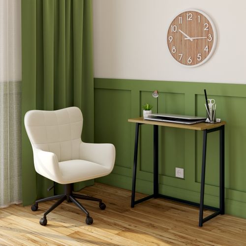 Fauteuil de bureau LAURINE tissu beige