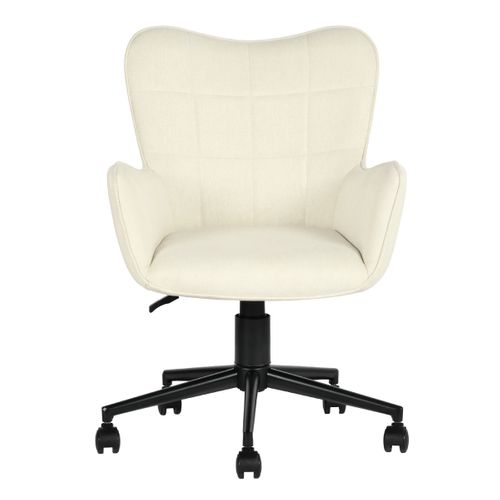 Fauteuil de bureau LAURINE tissu beige