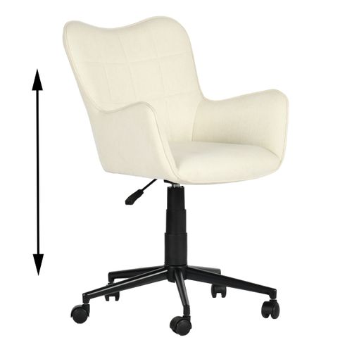 Fauteuil de bureau LAURINE tissu beige