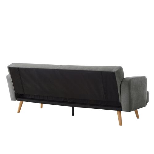 Canapé convertible 3 places ALOHA tissu gris