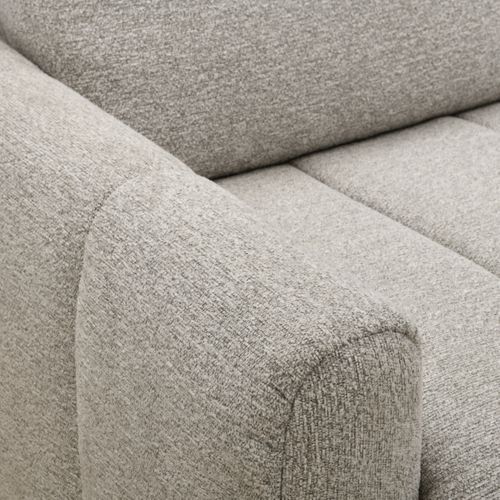 Canapé convertible express 3 places MYLODIE tissu gris matelas 12 cm