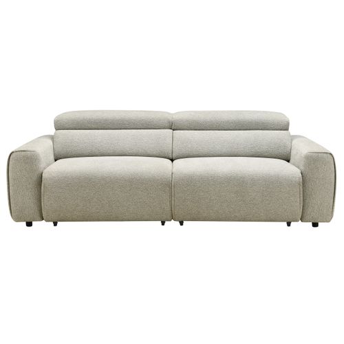 Canapé relax 3 places PAUL tissu gris clair