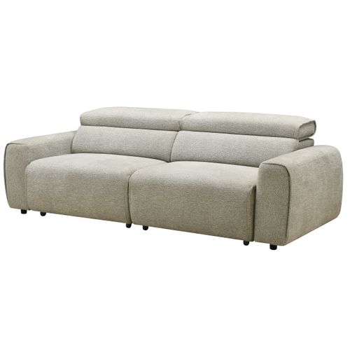 Canapé relax 3 places PAUL tissu gris clair