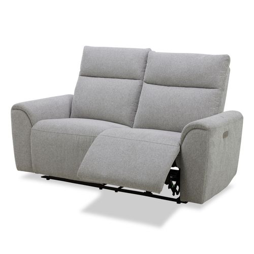 Canapé relax 2 places élec. LOANE tissu beige