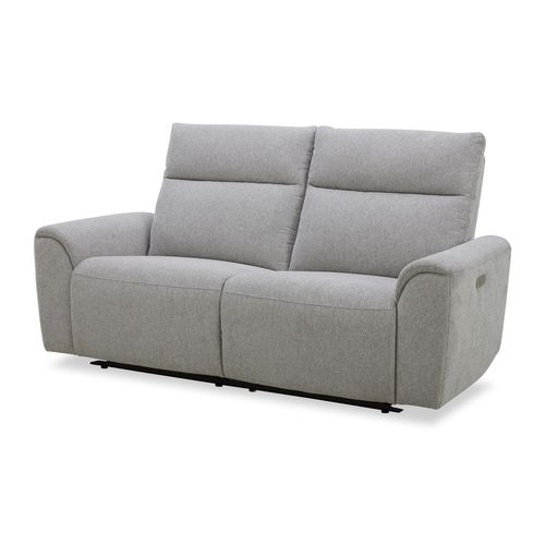 Canapé relax 3 places élec. LOANE tissu beige