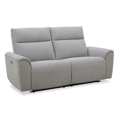 Canapé relax 3 places élec. LOANE tissu beige