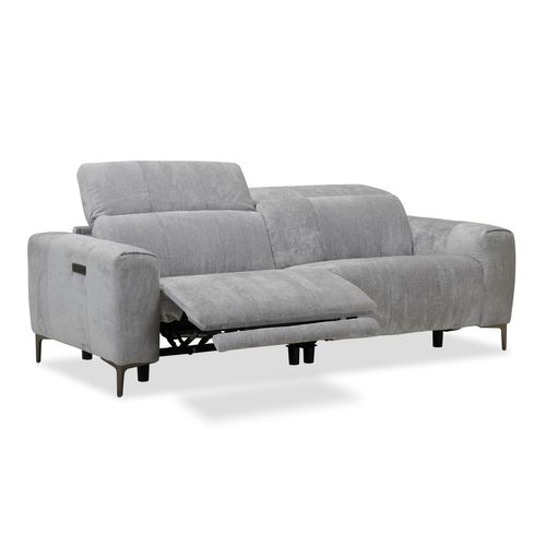 Canapé relax 3 places FRANKY II tissu gris