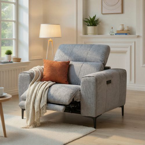 Fauteuil relax FRANKY II tissu gris
