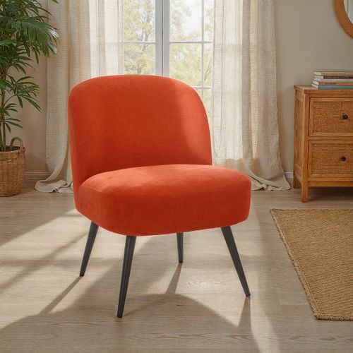 Fauteuil DAHLIA tissu brique